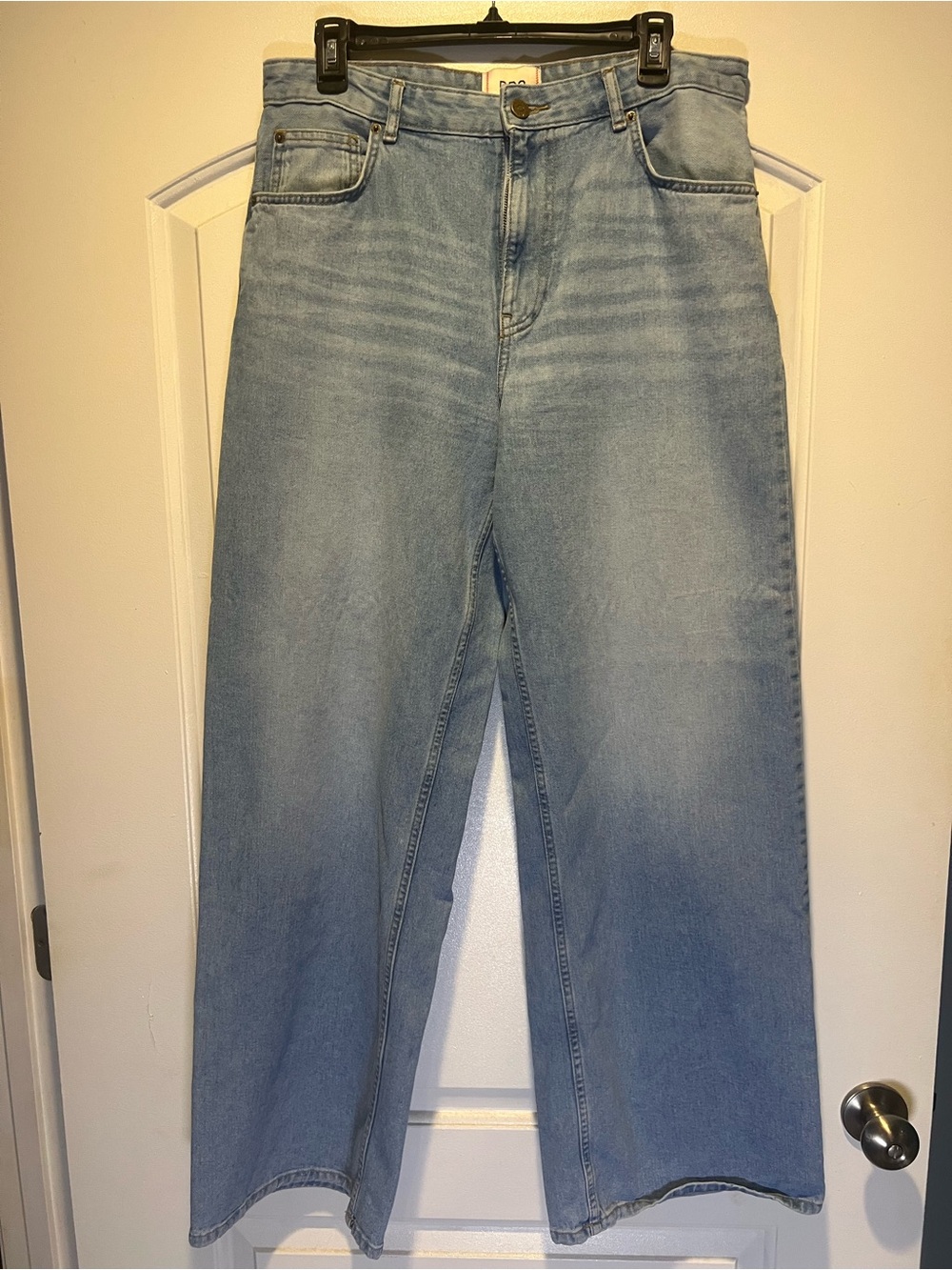 BDG Light Wash Wide-Leg High-Rise Jeans